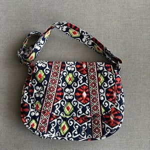 Vera Bradley Red and Green Quilted Shoulder Bag